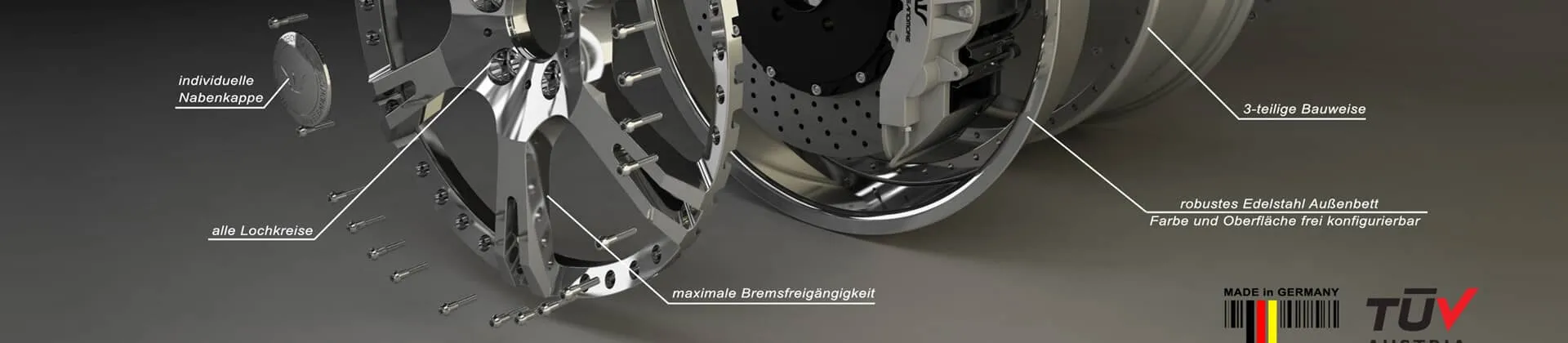 100% Made in Germany - individualisierbar - TÜV-geprüft 21 zoll tuning Ferrari ff
