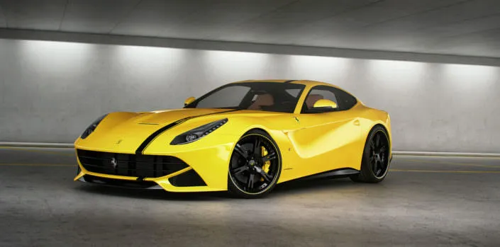 Ultraleichte, 3-teilige Schmiedefelgen 6Sporz² für Ferrari F12 Berlinetta mit Radsternen in mattschwarz und Outlines in Fahrzeugfarbe Ultraleichte, 3-teilige Schmiedefelgen 6Sporz² für Ferrari F12 Berlinetta mit Radsternen in mattschwarz und Outlines in Fahrzeugfarbe