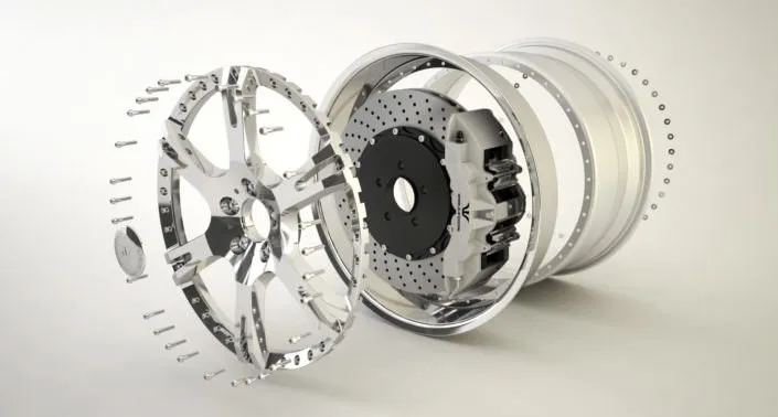 Aufbau dreiteiliger Felgen von Wheelsandmore mehrteilige felgen 20 zoll