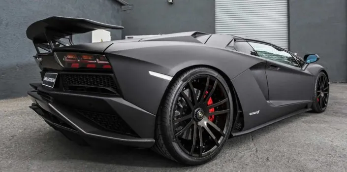 close up rear view aventador s wheelsandmore