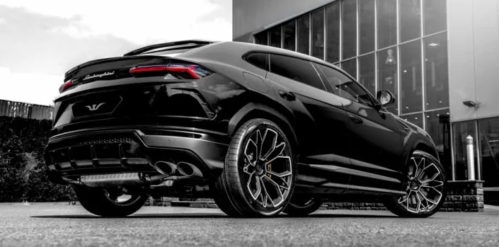 black urus side view rear wheelsandmore