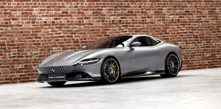 tuning-Roma-Ferrari anthracite colored Roma with bespoke FORK wheels sizing 21 inch