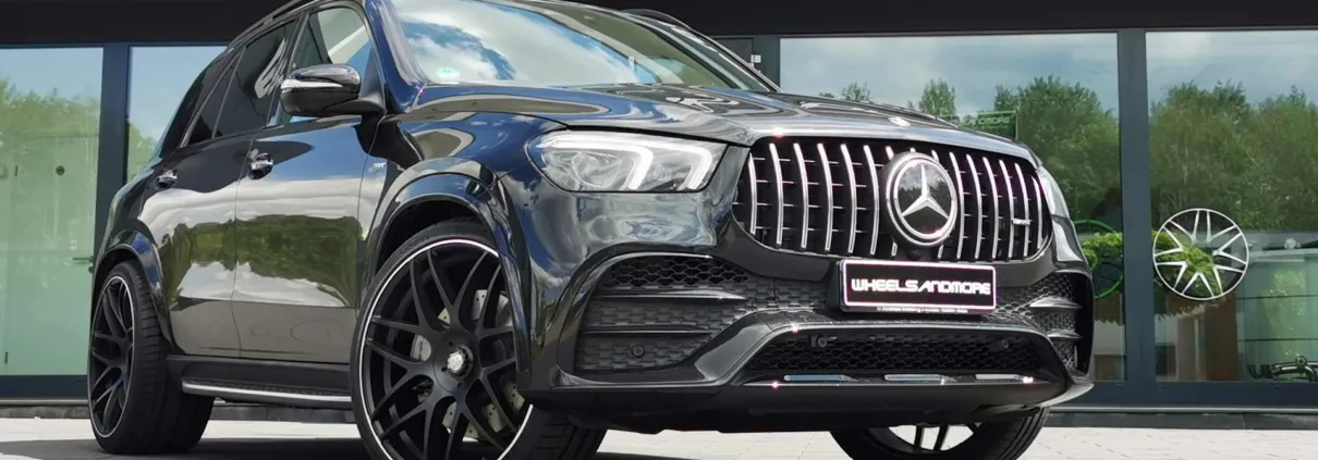 black gle53 with 24 inch wheels from wheelsandmore