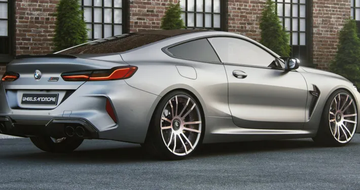 BMW M8 Competition Grey Metallic with F.I.W.E. wheels (Sideview) BMW M8 Competition Grey Metallic with F.I.W.E. wheels (Sideview)