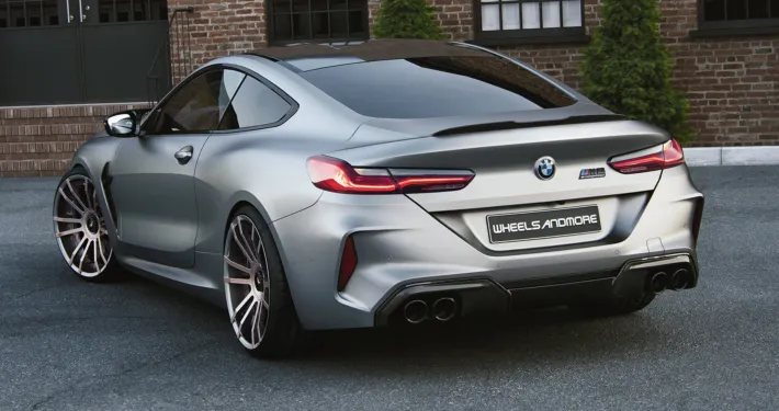 BMW M8 Competition Grey Metallic with F.I.W.E. wheels (Rearview) BMW M8 Competition Grey Metallic with F.I.W.E. wheels (Rearview)