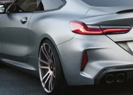 BMW M8 Competition Grey Metallic with F.I.W.E. wheels (Rearview-Zoom) BMW M8 Competition Grey Metallic with F.I.W.E. wheels (Rearview-Zoom)