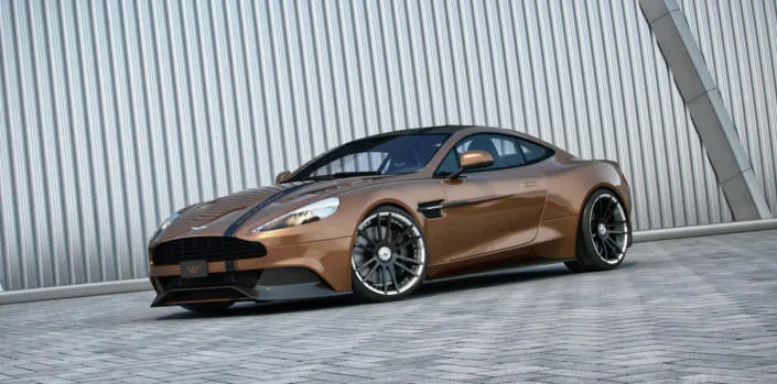 german handcrafted fiwe wheels with concave conture for aston martin vanqish