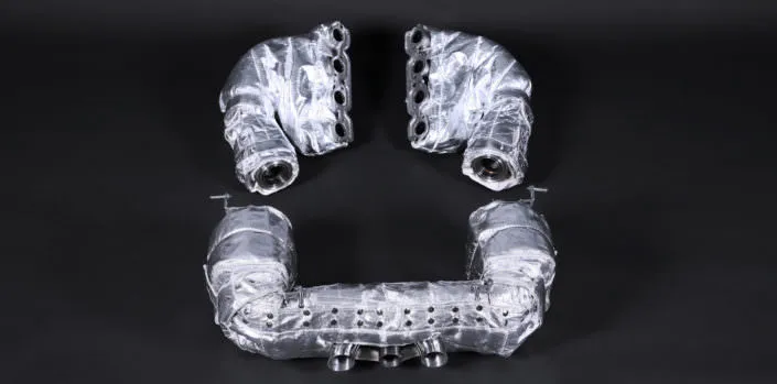 458-manifold heat protected exhaust and manifolds for ferrari 458