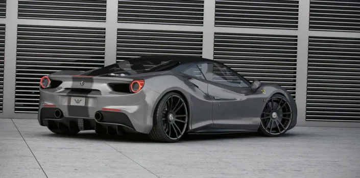 Ferrari-488-GTB-exhaustsystem ferrari wheels 488 tuning wide black