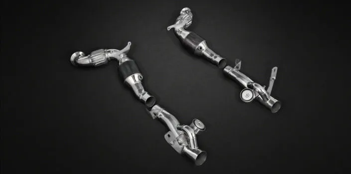 Exhaust Ferrari handcrafted valve flap exhaust with sport catalysts for ferrari 488