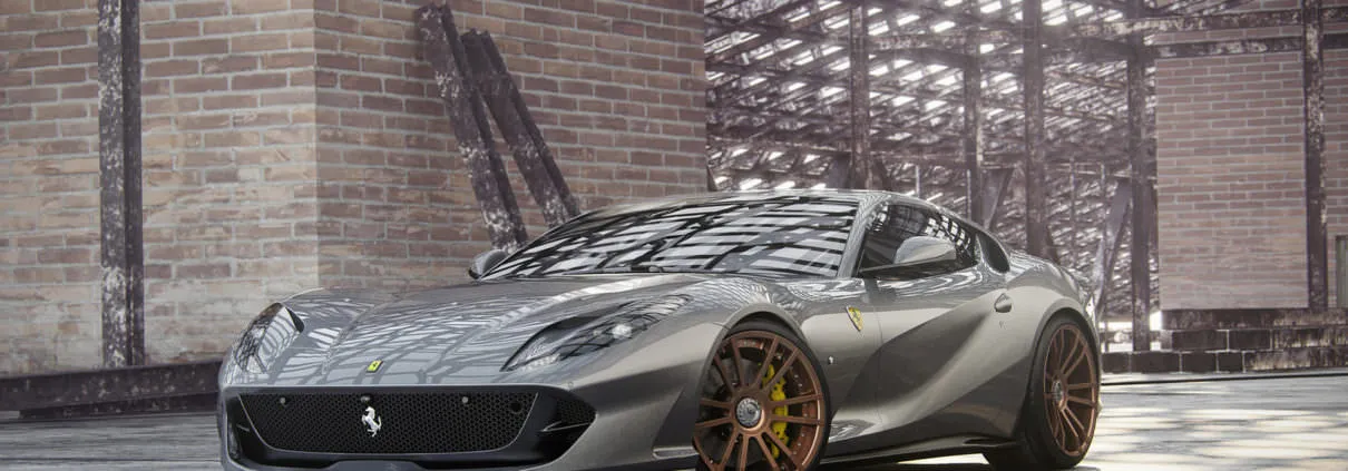 21 inch fiwe wheels on anthracite 812 superfast ferrari