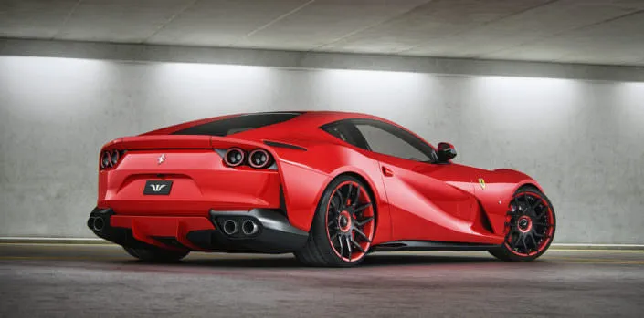 tuning-812-superfast rear side view red Ferrari 812 Superfast tuning