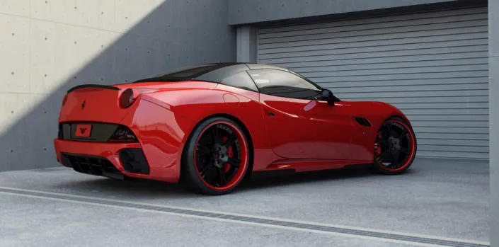 Ferrari-California-chip-tuning red california with bicolor 6sporz² wheels 21 and 22 inches