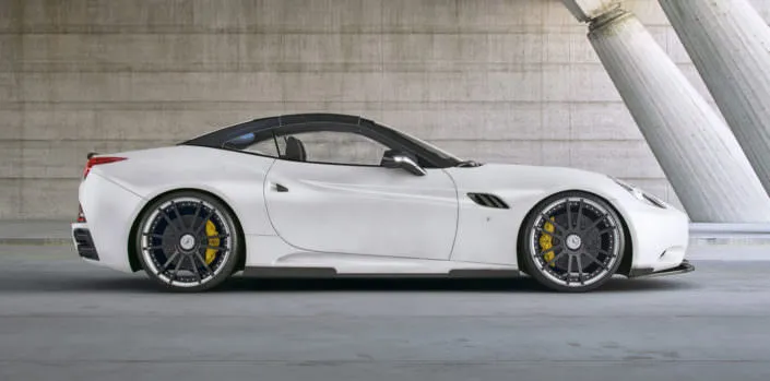 Tuning-Ferrari-California white california with ultra concave fiwe wheels sizing 21 and 22 inches