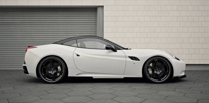 alloy-forged-Ferrari-California lowered ferrari california in whit with black 21 inch 6sporz wheels