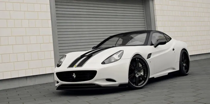 exhaust-Ferrari-California 21 inch 6sporz² wheels matte black on ferrari california