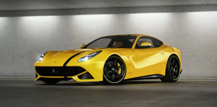 F12-Ferrari-wheel 21 and 22 inch staggered 6sporz wheels on yellow f12 ferrari