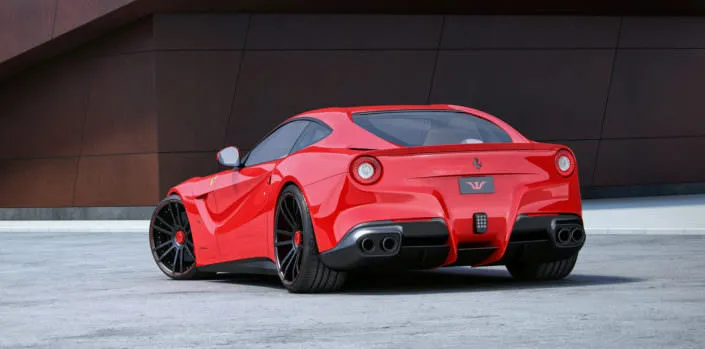 ecu-upgrade-F12-Ferrari perfect red ferrari f12 with ehxaust and 21/22 inch wheels