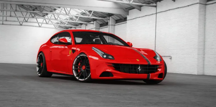 Ferrari-FF-power-Tuning concave wheels black and white