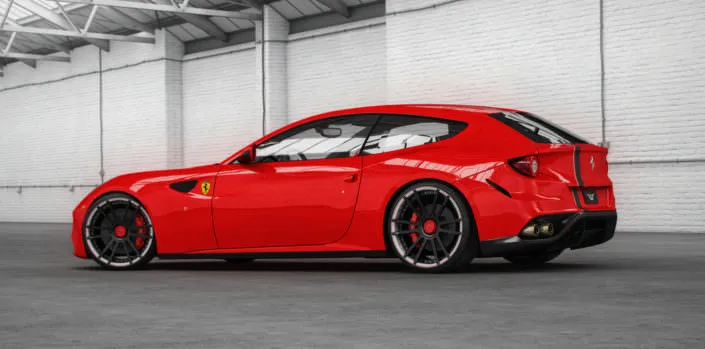 Ferrari-FF-wheels-21-inch bicolor fiwe wheels on ferrari ff