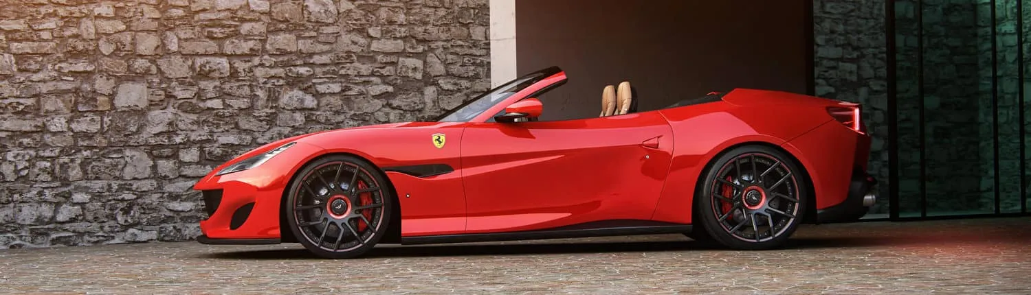 side view red portofino tuning