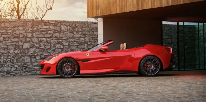 rims-portofino-ferrari full side view portofino tuning with wheels