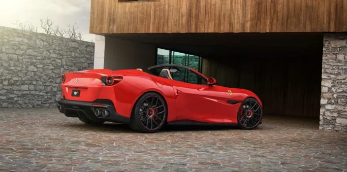 tuning-portofino fork wheels from wheelsandmore on ferrari portofino