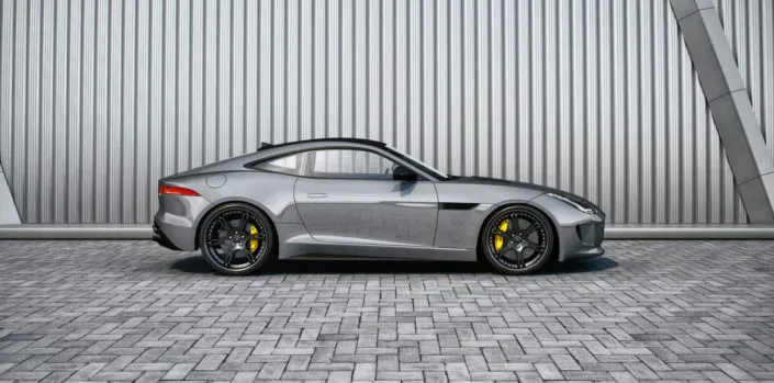 21 inch 6sporz wheels matte black on grey jaguar f-tpe