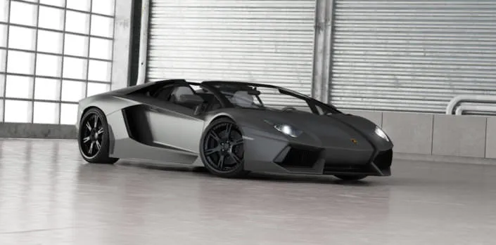 matte grey aventador roadster with black coated 6sdporz wheels 20 and 21 inches