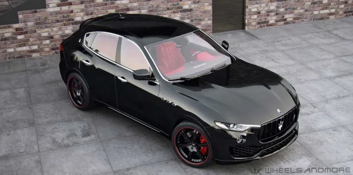 top side view maserati levante tuning