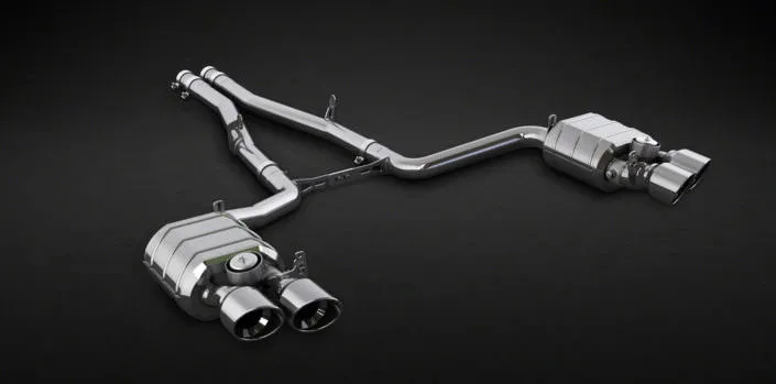 stainless steel 1.4828 exhaust with flaps for maserati