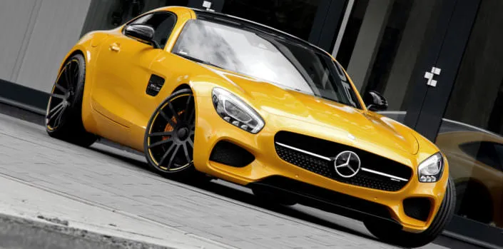 mercedes amg gts with ultra concave fiwe wheels in 21 inches