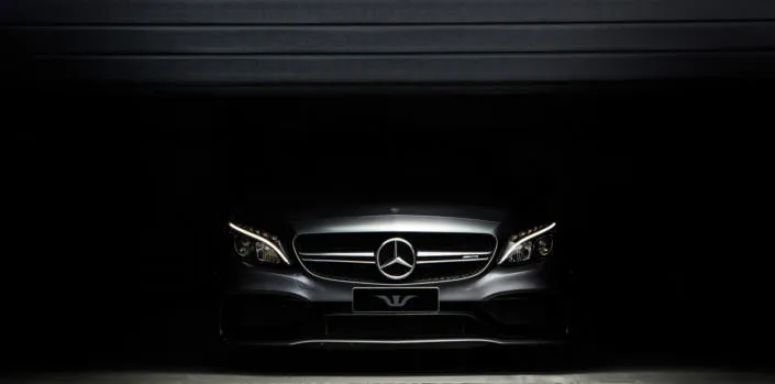 mercedes c63amg coupe front view dark background wheelsandmore tuning