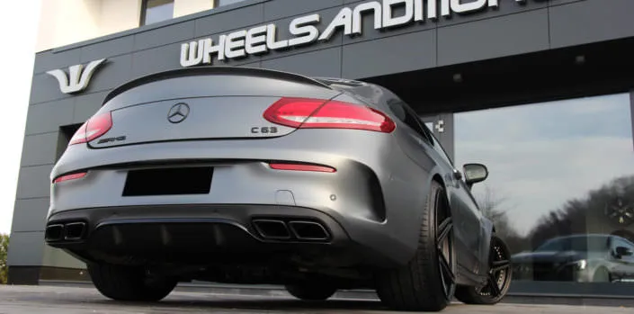 mercedes c63 amg coupe with 20 inch fivestar wheels ultr concave and wide