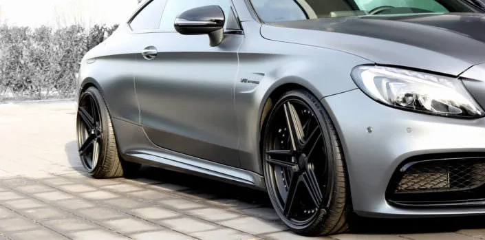 black coated fivestar wheels on mercedes c63amg coupe