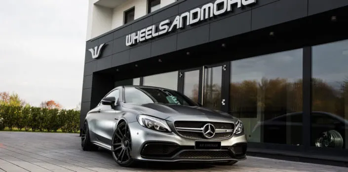20 icnh fiwe wheels on mercede c63amg coupe with 680hp