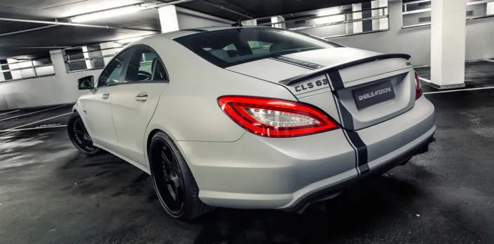 rear side view mercedes cls 63 amg wheelsandmore tuning with 792hp and 20 inch wheels