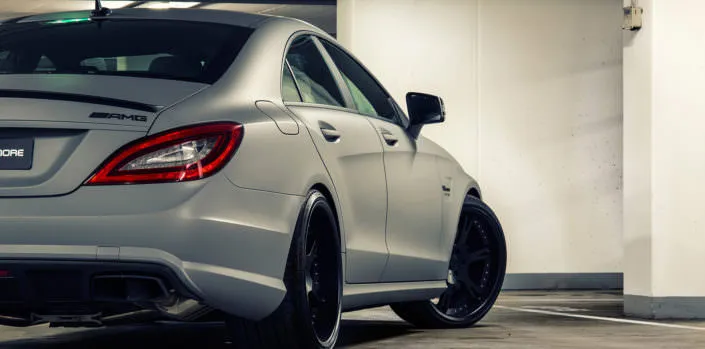 nice shape view - wheelsa dn exhaust on wheelsandmore tuning cls 63 amg