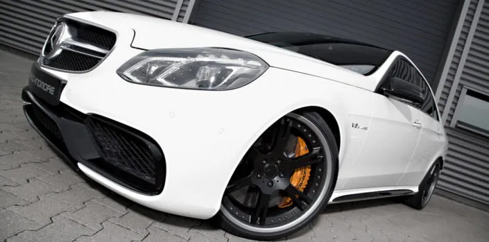 white e63amg w212 with 20 inch 6sporz wheels