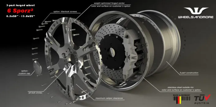 wheels-slr-mclaren 6sporz tunign wheel in 20 inches for mclaren slr