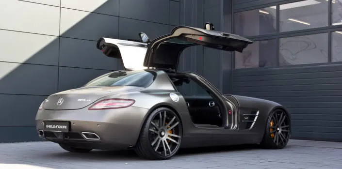 wide wheels fat tunign mercedes amg sls