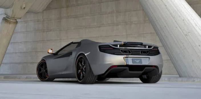 exhaustsystem-McLaren-MP4-12C-Spider-2013 rear view of mclaren mp4-12c spider with 6sporz tuning wheels