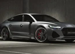 RS7 C8 in front of stairs with 22 inch tuning wheels