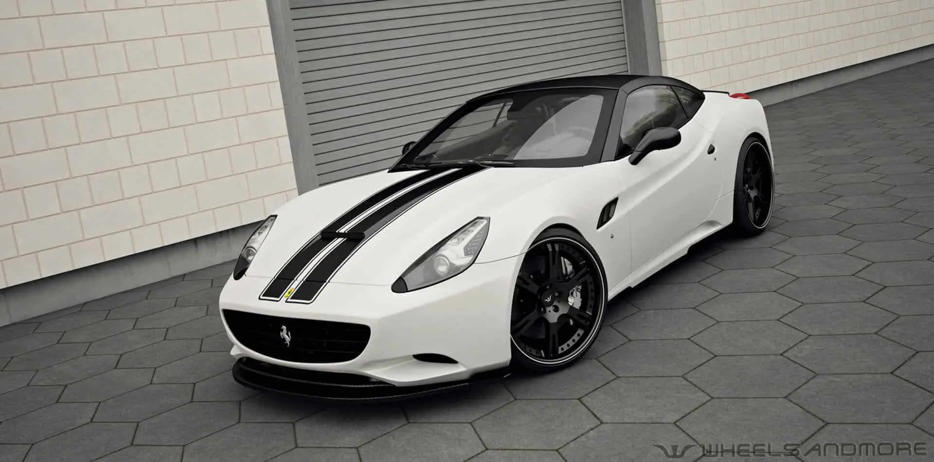 Ferrari California Tuning with wheels and exhaust