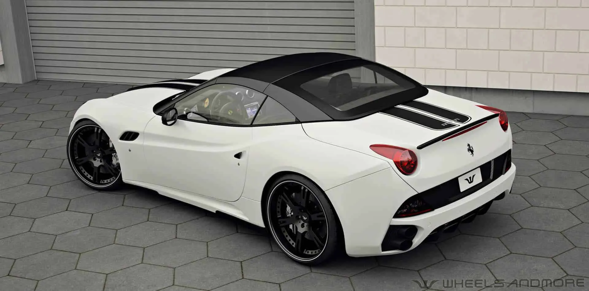 Ferrari California Tuning with wheels and exhaust